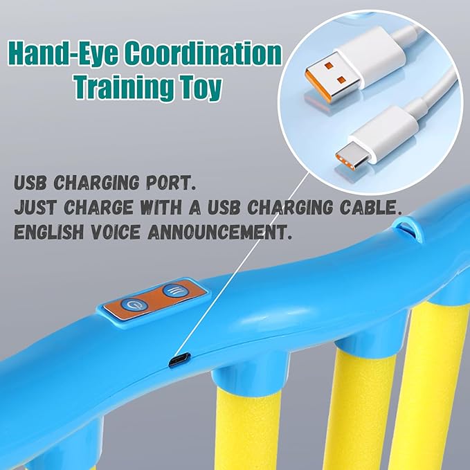 Reflex Drop Sticks Challenge Game, Hand Eye Coordination Training Toy, 3 Adjustable Speed Drop Sticks Catching Sticks Game