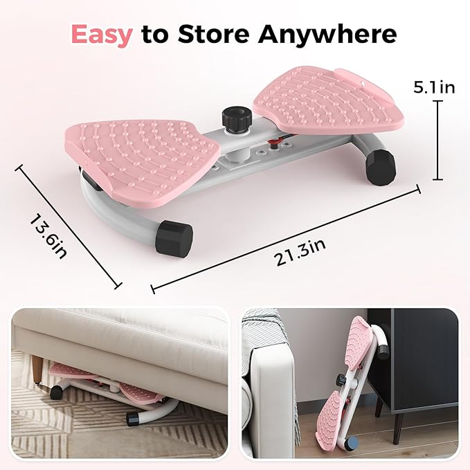 Waist Twister Machine Exercise, Ab Twister Board for Exercise, Waist Twisting Fitness Tool, Core Trainer for Women Belly Fat Loss, Home Gym Workout Equipment, Noiseless, 300 lbs Capacity