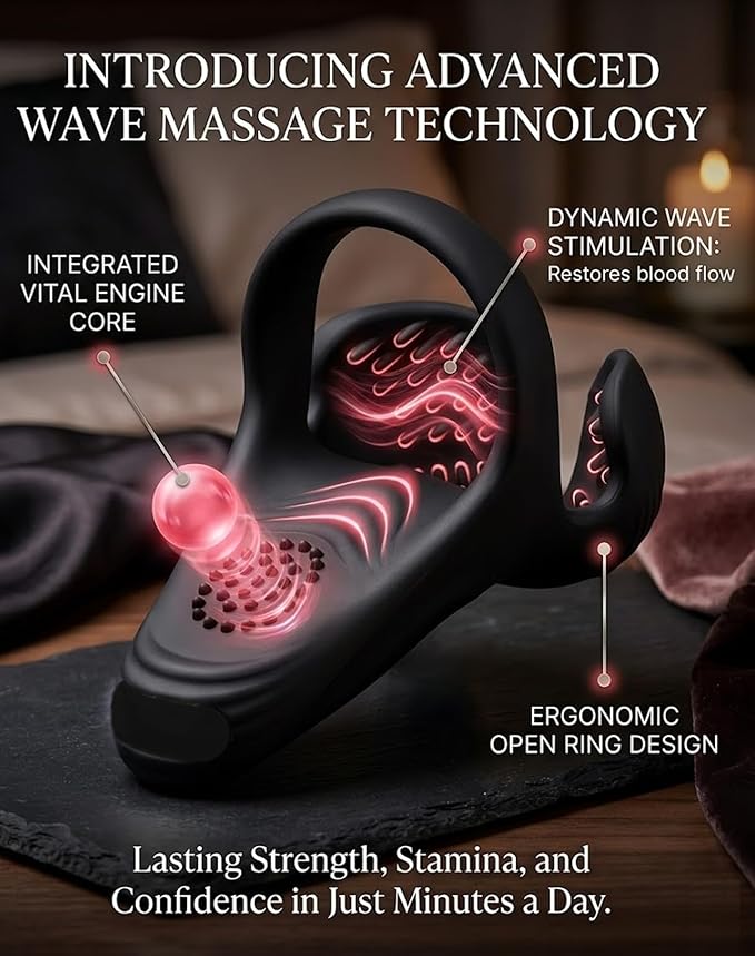 Vital Engine Pro for Men Massager - VitalEngine Pro 5-in-1 At-Home Trainer with Wave Therapy & 10 Modes, Waterproof Male Pelvic Floor Trainer for Restoring Vitality