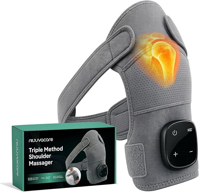 Triple Method Shoulder Massager – Official Product – Heat, Massage & Compression for Shoulder Relief
