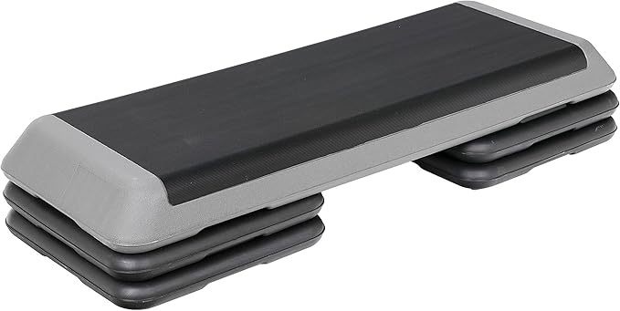 ZenStyle 43" Adjustable Aerobic Stepper Bench with 4/6/8 Inch Risers, Non-Slip Surface for Cardio, Strength Training & Home Fitness Workout