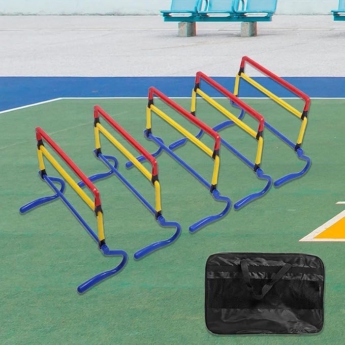 5Pcs Agility Training Hurdles Agility Speed Training Equipment Adjustable Height for Soccer Outdoor Sports Foot Exercise