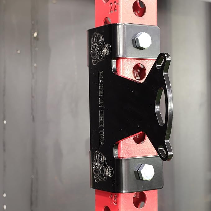 Weight It Out J-Cup Hook Attachment Barbell Holder/Squat Rack 5/8" Holes Accessories Solid Steel USA Made Pairs