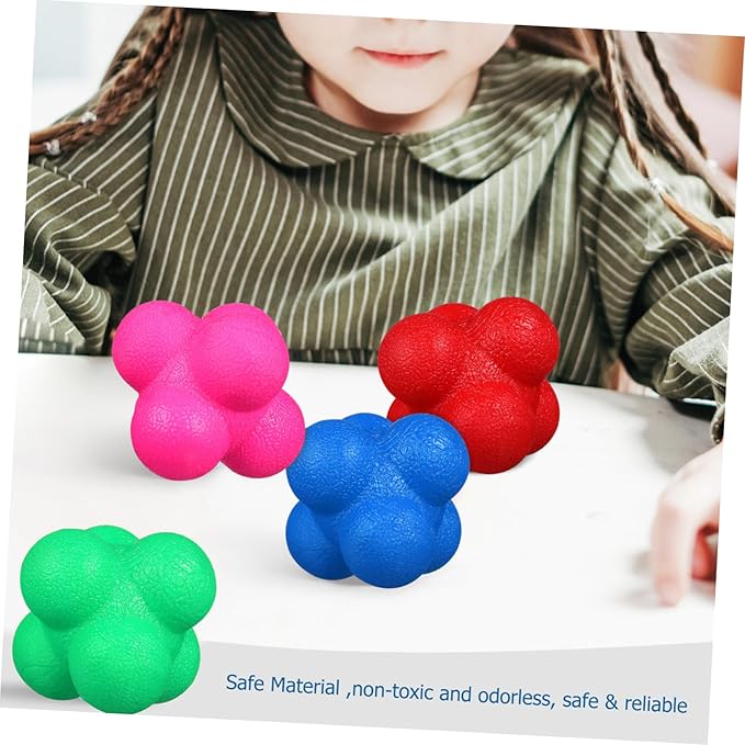 6pcs Hexagonal Agility Reaction Balls Exercise Equipment for Indoor Training Improve Coordination and Agility Lightweight Fun Training for Sports Activities