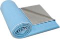 Hot Yoga Towel Non-Slip,Thick & Soft Yoga Mat Towel, Sweat Absorbent, with Grip Dot, 72" x 26", Yoga Towel for Hot Yoga, Pilates, Fitness and Gym Workouts, Sky Blue