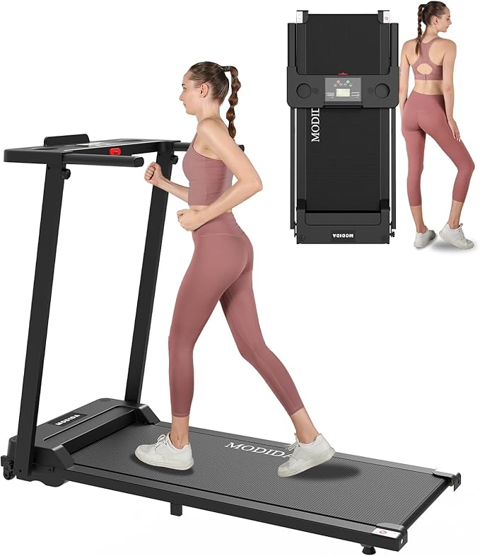 3 in 1 Walking Pad Treadmill with Handle | 1.5HP Under Desk Treadmill for Home Office | Foldable Compact Walking Jogging Running Machine | 220LBS Capacity, ≤45dB Quiet Treadmill