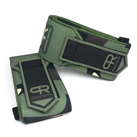 Elbow Wraps for Weightlifting - Heavy Duty Construction, 25% More Elasticity, Reinforced Stitching, Extra Wide Fastener, Easy to Adjust, (Digital Green Camo)
