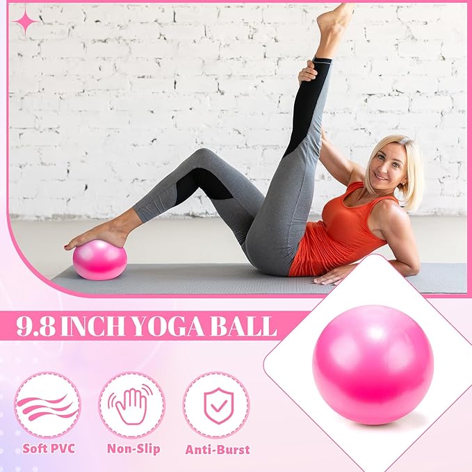 Pilates Ring Circle Set 15 Pcs Exercise Equipment Accessories for Women Workouts Pilates Ball Stretching Strap Gym Backpack Resistance Band Arm Stretcher for Training Body Shape
