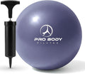 ProBody Pilates Small Exercise Ball with Pump - 9 Inch Workout Ball for Stability, Barre, Yoga, Core & Physical Therapy