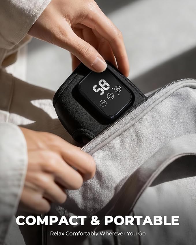 Foot Renew Triple Method Massager, 3 in 1 Cordless & Portable Foot and Ankle Massager with 3 Vibration Modes & 3 Heat Levels, for Heel, Arch, and Ankle Comfort & Relief for Home/Office/Travel (1PC)