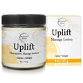 Uplift Massage Lotion for Massage Therapy & Home Use. Moisturizing Cream for Effortless Glide. Shea Butter, Coconut Oil, Aloe Vera & Ginger Citrus Essential Oils - Brookethorne Naturals