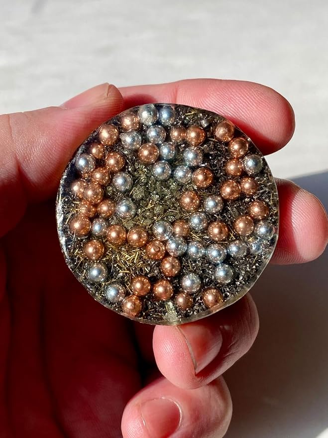 Citrine Orgone Generator Energy Accumulator 528Hz/7.83Hz/Advance Harmonics Many Beautiful Ingredients and Colors! (Citrine)