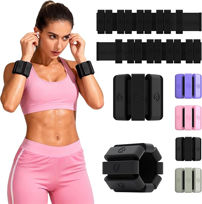 Adjustable Wrist Weights for Women Men, Leg Weights for Women 0.75lb-1lb-1.3lb Each for Walking, Yoga, Dance, Barre, Gym