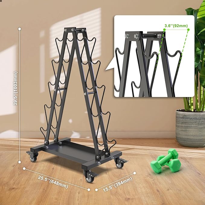 Kipika Heavy Duty 3 Tier Dumbbell Rack Multifunctional, Weight Rack for Dumbbells, Home Gym Equipment, Suitable for Storage of Dumbbell, Kettle Bell, Barbell Plate, Barbell Bar