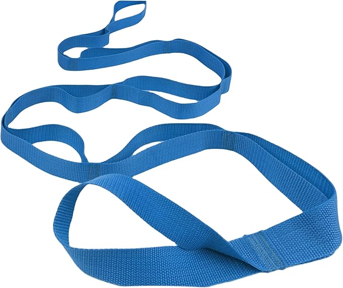 Scotamalone Stretching Strap Yoga Strap Physical Therapy for Home Workout, Exercise, Pilates and Gymnastics, 10 Loops Non-Elastic Stretch Bands with Aesthetic Packaging for Women & Men