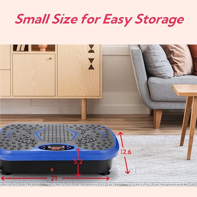 TLSUNNY Vibration Plate,3D Shake Board,Power Workout Platform,Full Body Shaping,Weight-Loss Exercise Machine for Lymphatic Drainage,W/2 Resistance Bands, Acupressure Foot Pedal&Remote Control