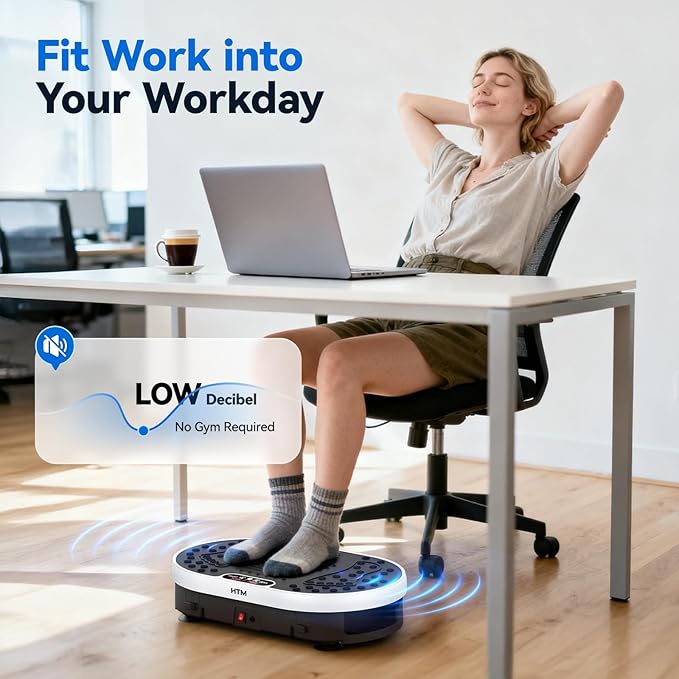 Vibration Plate Exercise Machine with 120 Speed Levels, 9 Program Modes and Remote Control - 15 Min Timer, 300 lbs Capacity Vibrate Stand Shake Board for Full Body Workout, Fat Burner and Toning
