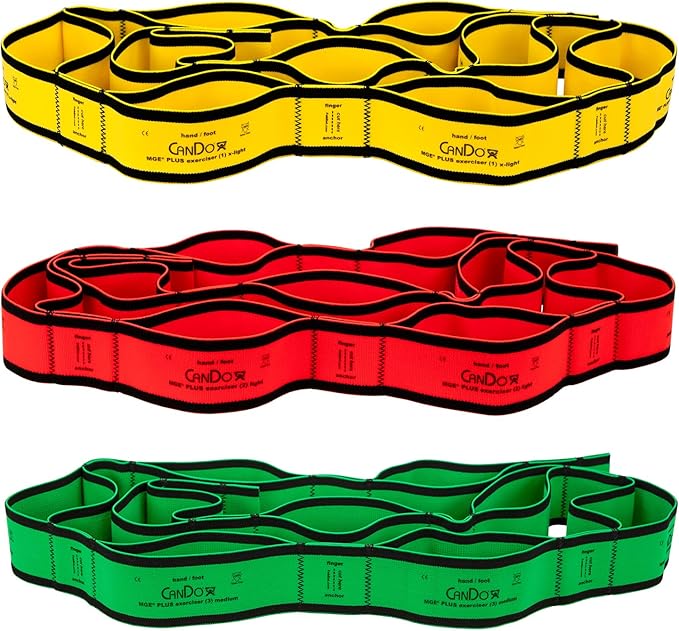 CanDo MGE Plus PEP, 6 Foot Exerciser, 9 Loops, Set of 3