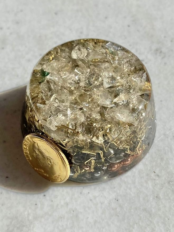 Citrine Orgone Generator Energy Accumulator 528Hz/7.83Hz/Advance Harmonics Many Beautiful Ingredients and Colors! (Citrine)