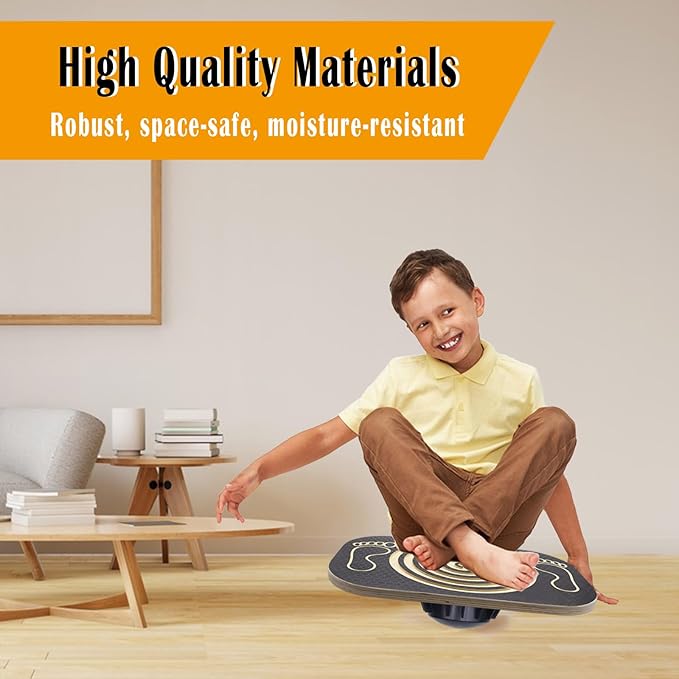 Wooden Balance Board Maze, Wobble Balance Board for Kids and Adults, for Core Strength Training, Leg Workout, Physical Therapy, Fitness, Skateboarding with Labyrinth