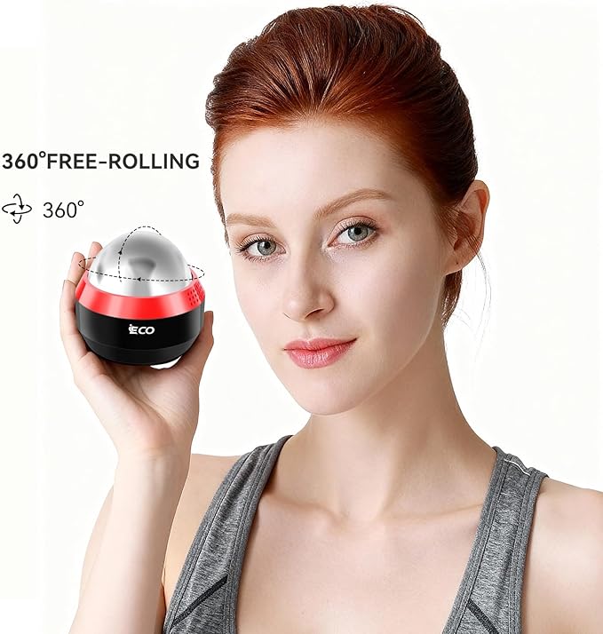 iECO Cold Massage Roller Ball - Ice Roller Ball for Muscles Deep Tissue, Cold & Heat Therapy, Plantar Fasciitis Roller