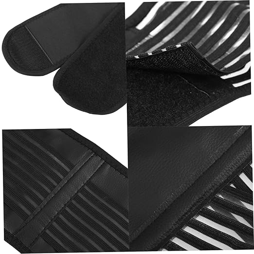 NOLITOY 3pcs Elastic Self-heating Lumbar Brace Magnetic Therapy Back Support Double Pull Straps Back for Surgery (size)