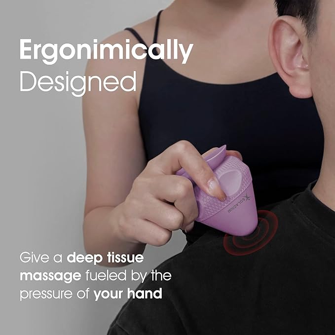 Solacium Mountable Massage Therapy Tool - Multi-Surface Suction Cup Wall Massage Tool for Sore Muscles, Myofascial Release, Stress Relief, Trigger Point and Deep Tissue Massage (Purple)