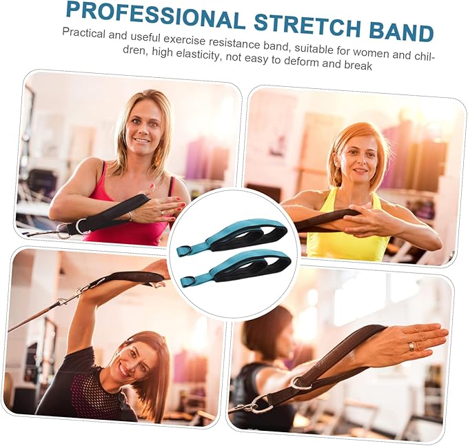 Kisangel 2pcs Indoor Sports Stretch Strap Multi-functional for Flexibility Training High Elasticity and Toughness for and Yoga Practice