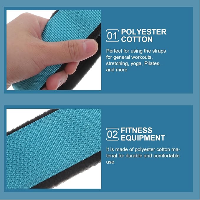2pcs Pilates Yoga Straps Set, Polyester Stretch Bands for Ankle and Wrist Support, Body Shaping Fitness Belts for Indoor Exercise and Home Workout