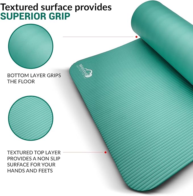 WHITECLOUDZ Yoga kit, 7-Piece Yoga Mat Set for Home Workouts, Thick Yoga Mat, Yoga Blocks, Strap, Yoga Towels & Carrying Bag, Exercise Mat with Yoga Equipment for Women & Men, Enhance Yoga Practice