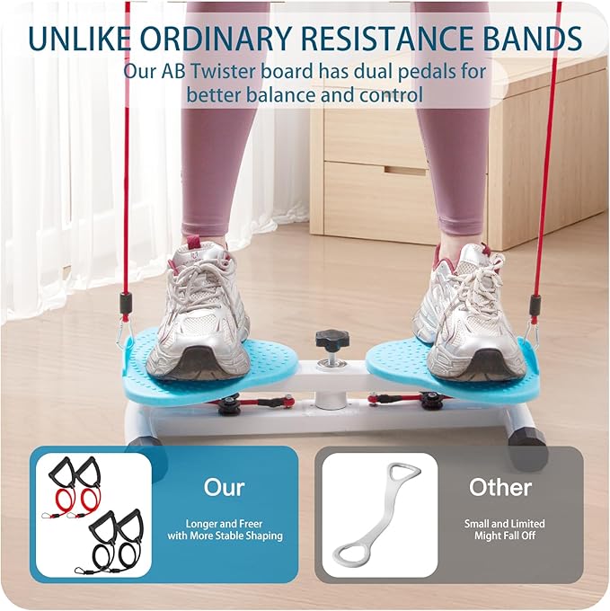 Replacement Elastic Ropes for Waist Twister Machine, Pilates Twister Board, Ab Twister - Compatible with Home Gym Equipment for Core Exercise, Slim Waist Belly Fat Workout
