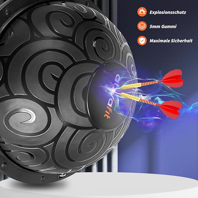 Ativafit Balance Ball Half Exercise Ball Balance Trainer Inflatable Yoga Ball for Home Gym Workouts Core Strength Fitness Half Ball with Resistance Bands, Pump, Support to 660 lbs