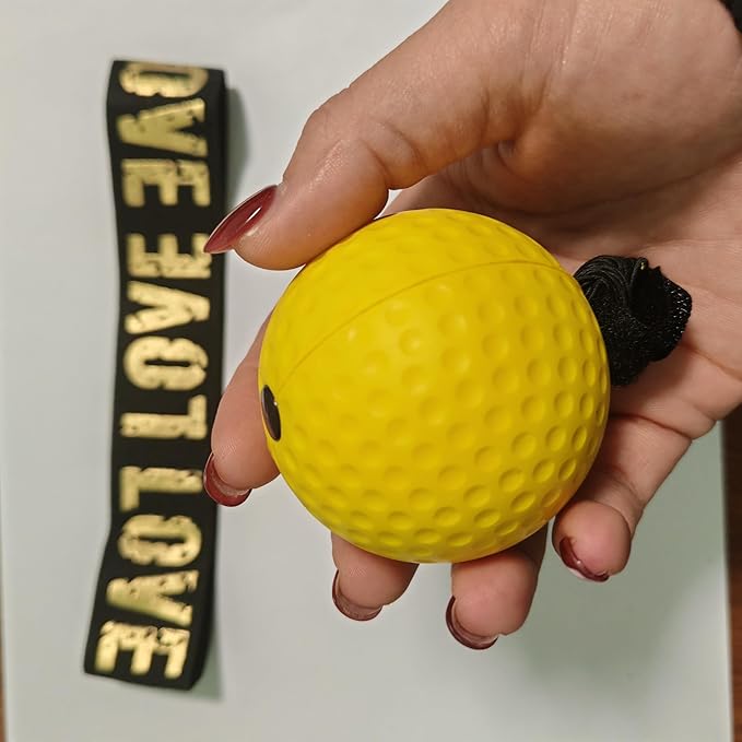 Sports Reaction Ball Boxing Reaction Training Ball, PU Reflex Ball Head-Mounted Love Adjustable Elastic Band, Perfect for Fighting Skills, Reaction Speed, Hand-Eye Coordination Training