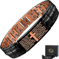 JEROOT Men's 99.99% Pure Copper Magnetic Bracelet, 3500 Gauss Magnets Adjustable with Sizing Tool