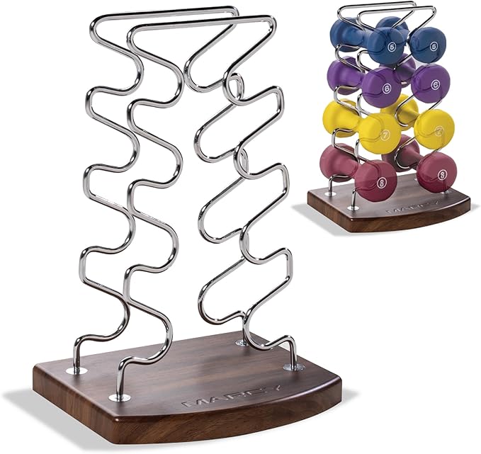 Marcy Strength Training Dumbbell Rack, Wire Frame Minimalist Dumbbell Storage