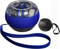 Torque Ball Hand Exerciser with Counter Gyro Ball New Torque Ball Hand Strengthener Gyroscope Ball Forearm Strengthener for Stronger Wrist Bones and Muscle(Blue,with Light)