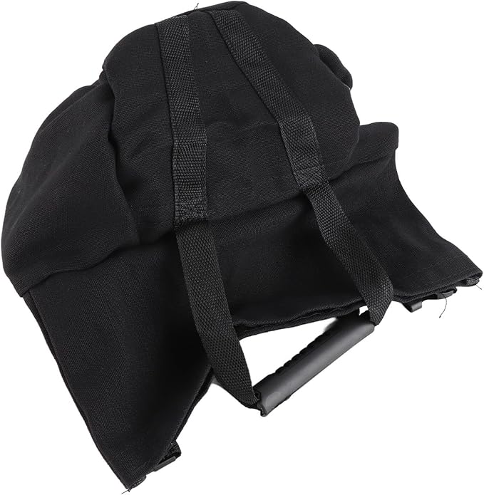 Topyond Fitness Workout Sandbag, Heavy Duty Empty Exercise Power Bag with Ergonomic Handles, 16oz Canvas Training Sandbag for Indoor and Outdoor Use (Black)