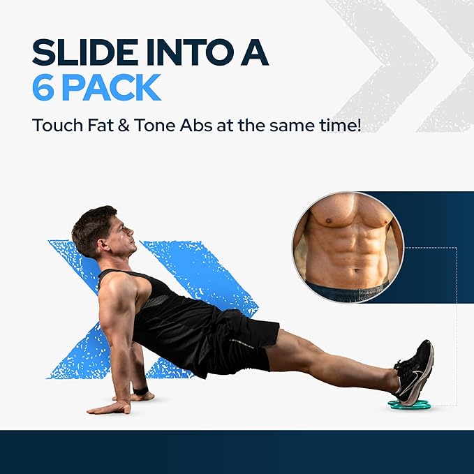 Core Sliders for Working Out 20 Disc (10 Set) Pack, Dual Sided Exercise Gliding Discs for Use on All Surfaces, Ultimate Core Trainer, Perfect for Group Training Classes, Gym & Home Total Body Workout