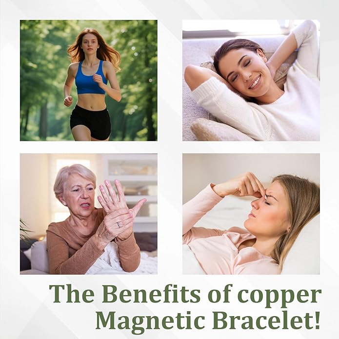 Magnetic Copper Rings Set for Women, Elegant Lymphatic Jewelry Gifts, Vintage Adjustable Vine Design