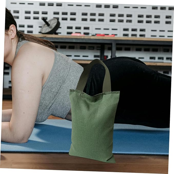 KESYOO 2Kg Weighted Sandbag for Yoga and Fitness Adjustable Canvas Bag with Handle Versatile Training Sandbag for Dance Pilates and Weightlifting Empty Design for Custom Weight