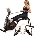 Rowing Machines for Home, 3 in 1 Rower Max 350 LBS, 8-Level Magnetic Resistance Rowing Machines for Home Foldable, Full-Body Workout Compact Rowing Machine with APP Support for Gym Exercise