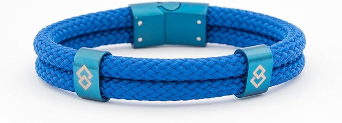 Trion:Z Zen Loop Duo Magnetic Field Therapy Wristband for Women & Men Featuring Patented ANSPO Technology (Indigo Blue, Medium)