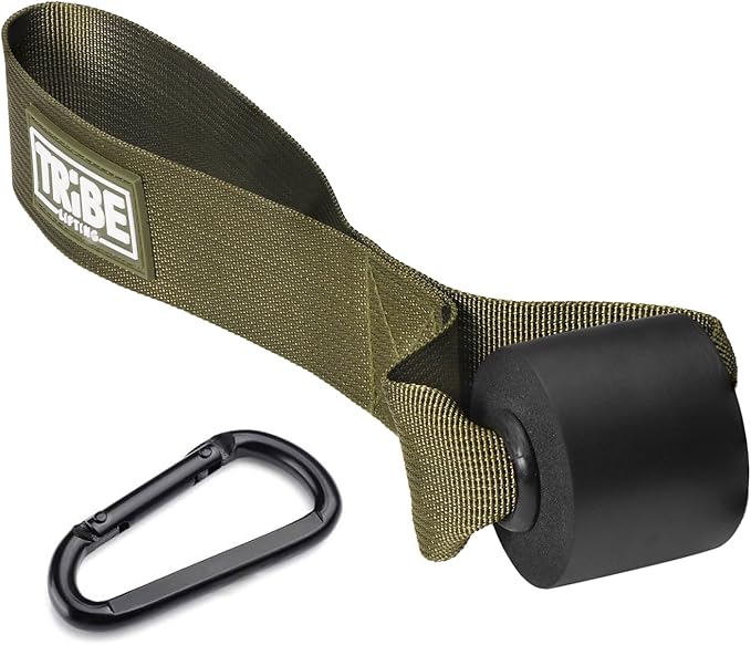Tribe Lifting Adjustable Resistance Band Anchor - Door Anchor with 5 Loops & Metal Rings, Durable Nylon Strap for Full-Body Workouts