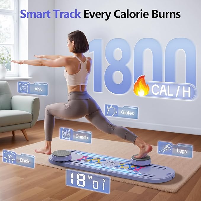 Pilates Reformer Equipment for Home Workout – Portable Core & Ab Exercise Machine for Women, Easy-to-Use Pilates Board for Full Body Toning, Lightweight Fitness Gear for Beginners & Busy Moms