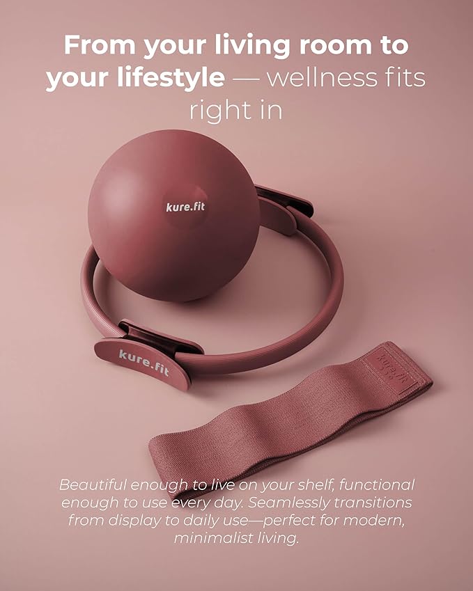 Pilates Kit for Women – Home Pilates Equipment Set with Ring, Ball & Resistance Bands | Pilates Starter Kit with Accessories in Gift Box