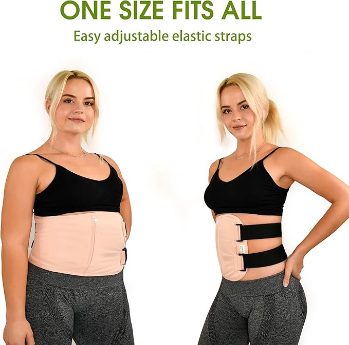 Castor Oil Pack Wrap for Stomach - Caster Oil Wrap for Liver Detox and Cleansing with Extra Pouch for Ice or Heating Pad - Soft Cotton, Reusable and Mess-Free (Castor Oil Not Included)