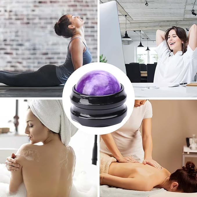 WOVTE Massage Ball, Lacrosse Balls, Self Massage Tool for Sore Muscles, Shoulders, Neck, Back, Foot, Body, Deep Tissue, Trigger Point, Muscle Knots, Yoga and Myofascial Release (Purple)
