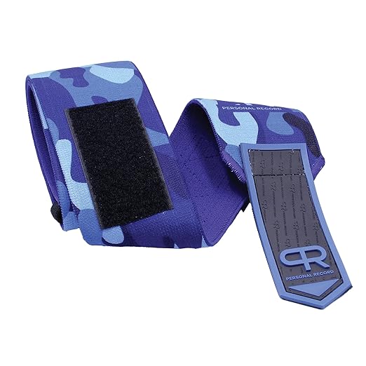 Elbow Wraps for Weightlifting - Heavy Duty Construction, 25% More Elasticity, Reinforced Stitching, Extra Wide Fastener, Easy to Adjust, (Blue Camo)