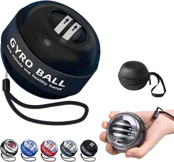 2026 Gyroscopic Wrist Ball Exerciser with LED Lights, Auto-Start Hand Grip Strength Trainer,Adjustable Resistance Forearm Exerciser for Therapy Fitness