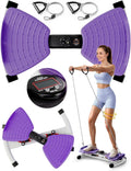 Waist Twister Machine with Smart Digital Counter and Resistance Bands 300 Lbs Capacity, Noiseless Ab Twister Board for Home Exercise, Fitness Equipment Ideal for Women to Burn Belly Fat and Tone Body